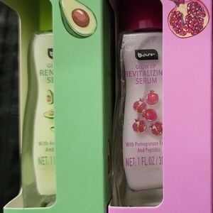 Green and Pink Skincare Serum and Face Oil